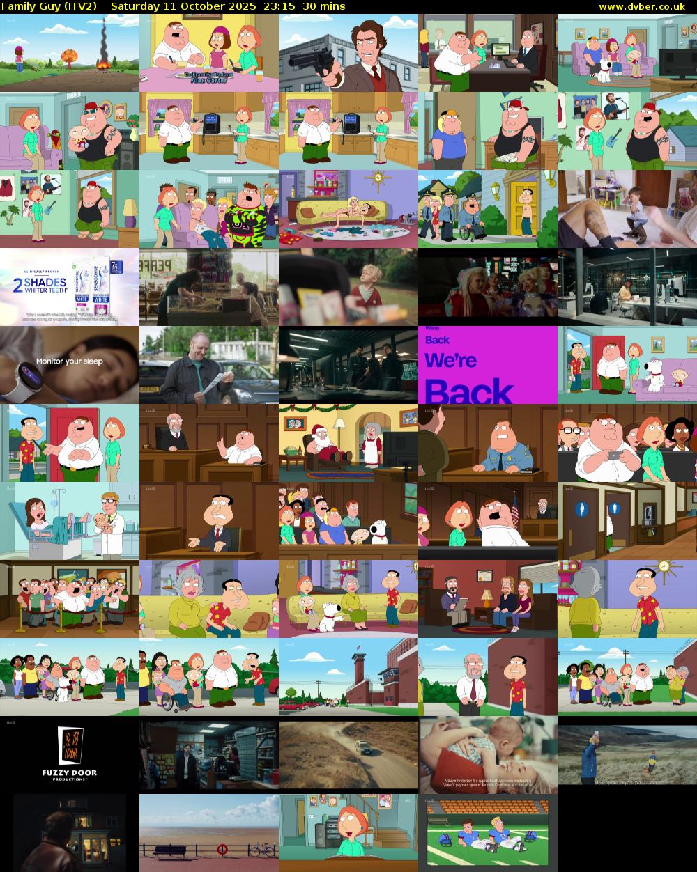 Family Guy (ITV2) Saturday 11 October 2025 23:15 - 23:45
