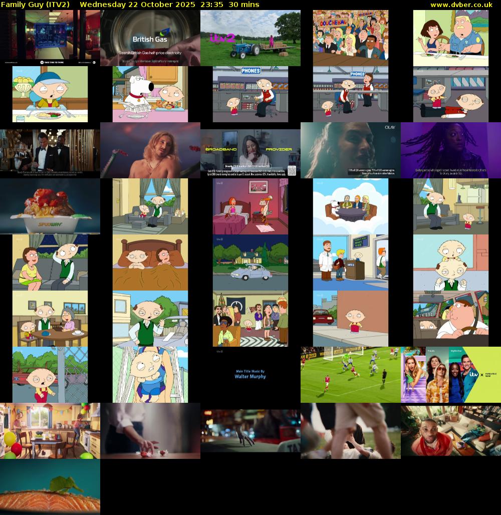 Family Guy (ITV2) Wednesday 22 October 2025 23:35 - 00:05
