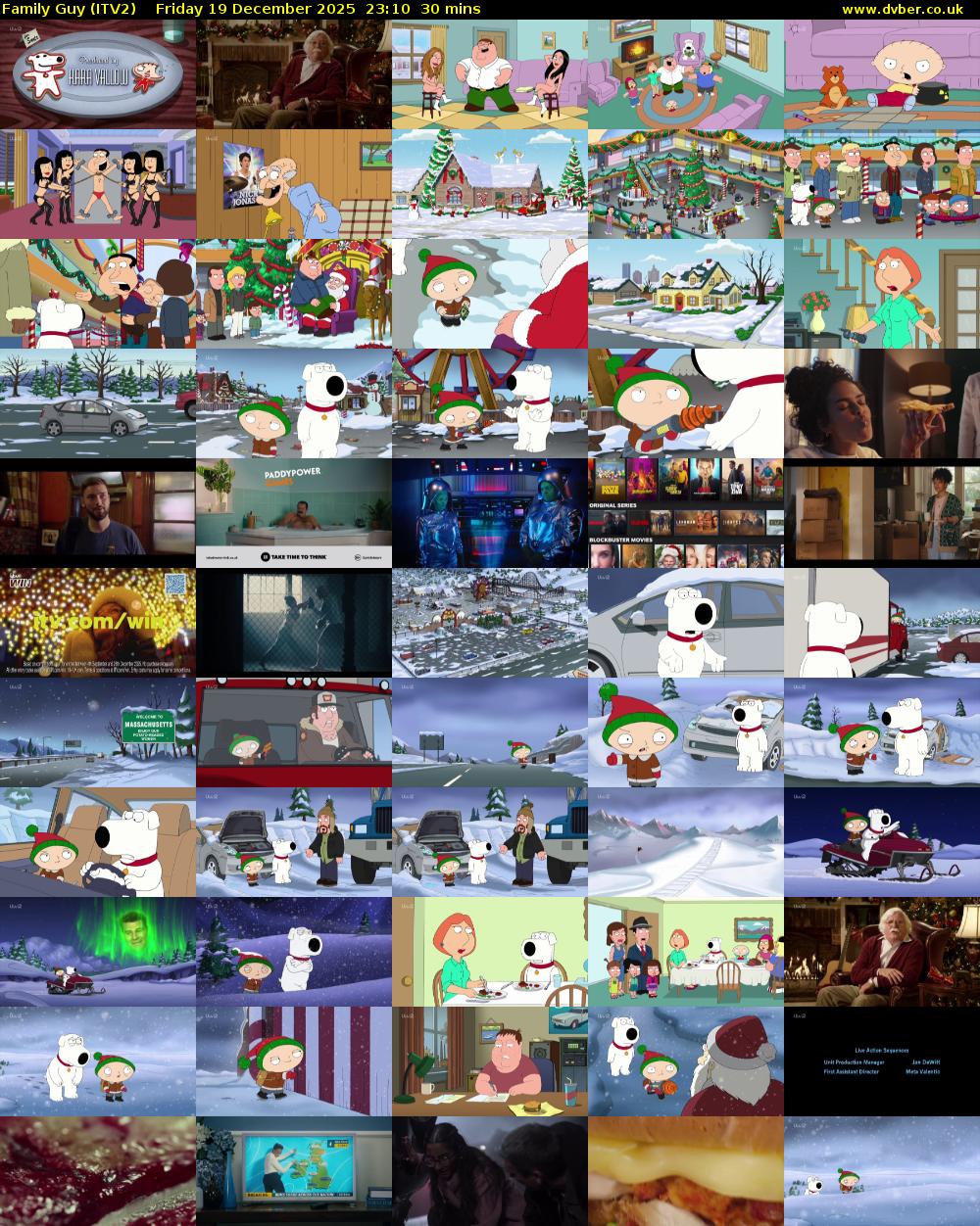 Family Guy (ITV2) Friday 19 December 2025 23:10 - 23:40