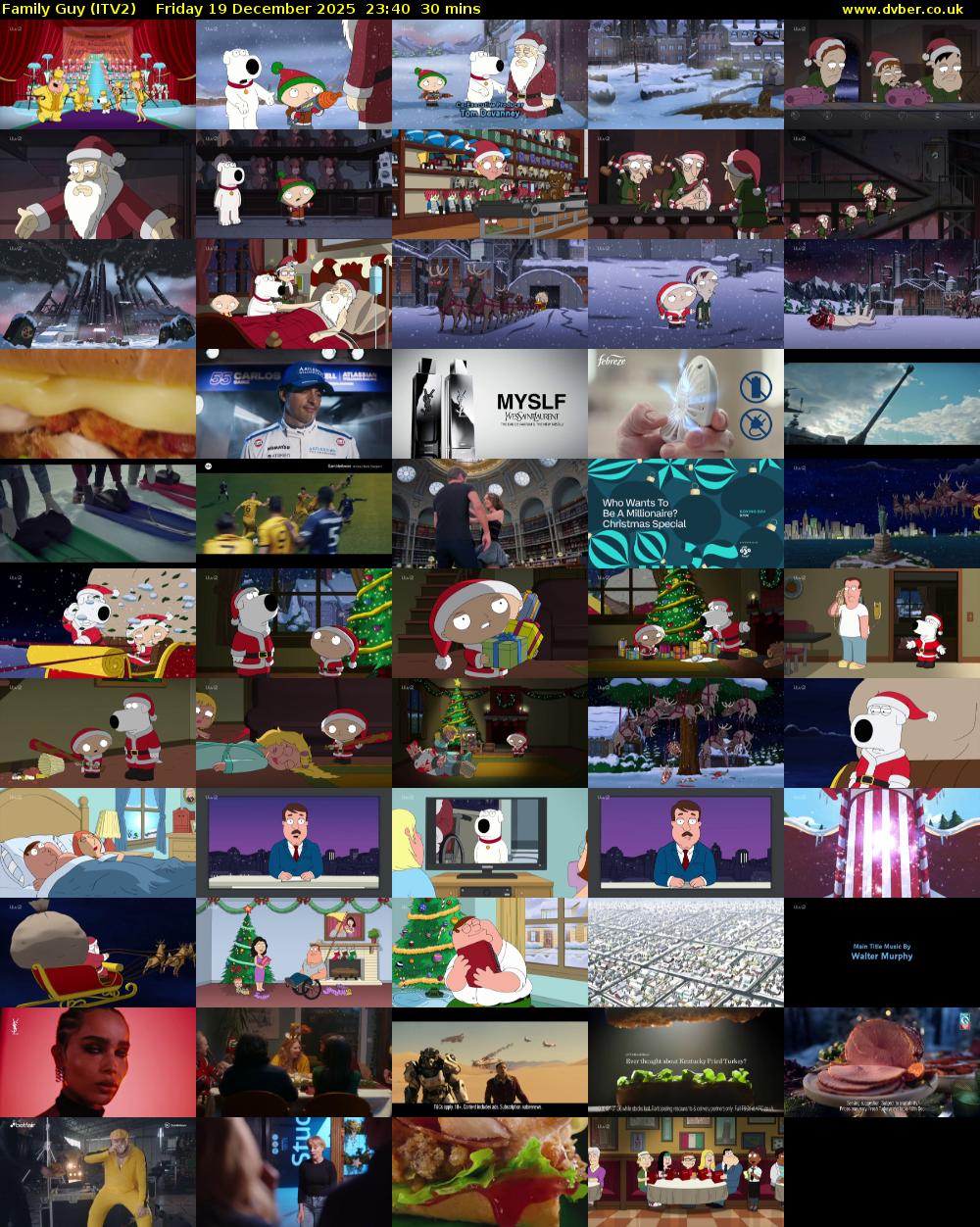 Family Guy (ITV2) Friday 19 December 2025 23:40 - 00:10