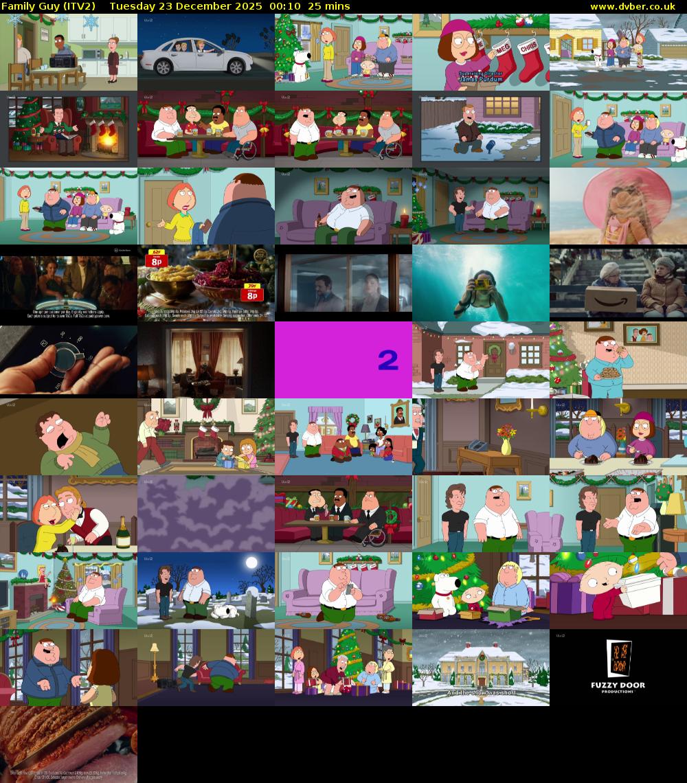 Family Guy (ITV2) Tuesday 23 December 2025 00:10 - 00:35