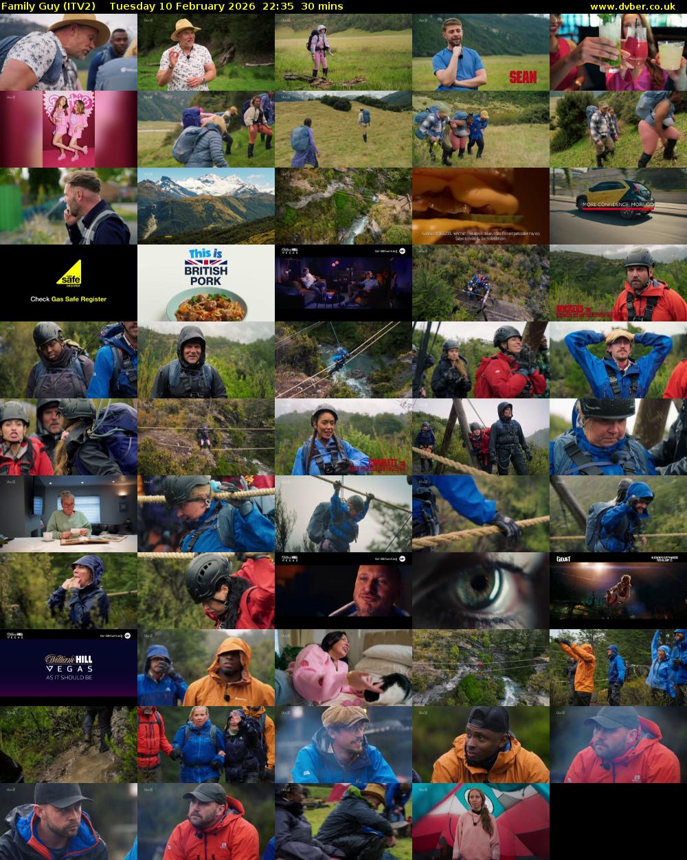 Family Guy (ITV2) Tuesday 10 February 2026 22:35 - 23:05