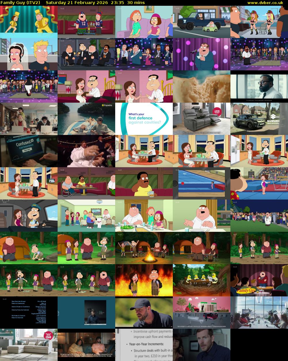 Family Guy (ITV2) Saturday 21 February 2026 23:35 - 00:05
