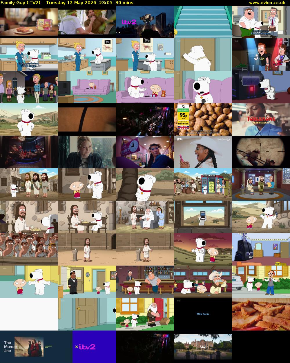 Family Guy (ITV2) Tuesday 12 May 2026 23:05 - 23:35