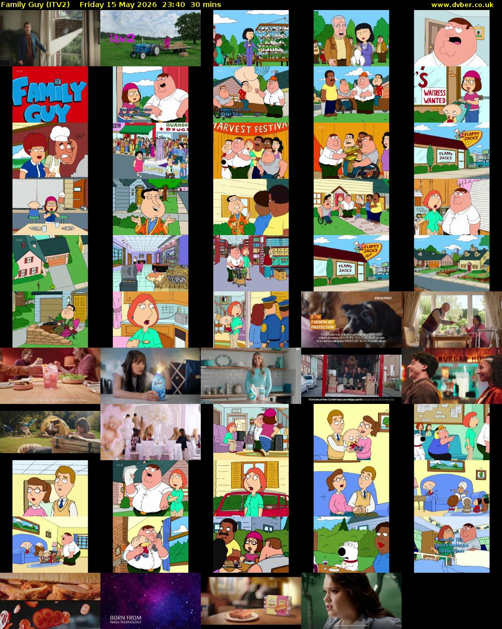 Family Guy (ITV2) Friday 15 May 2026 23:40 - 00:10