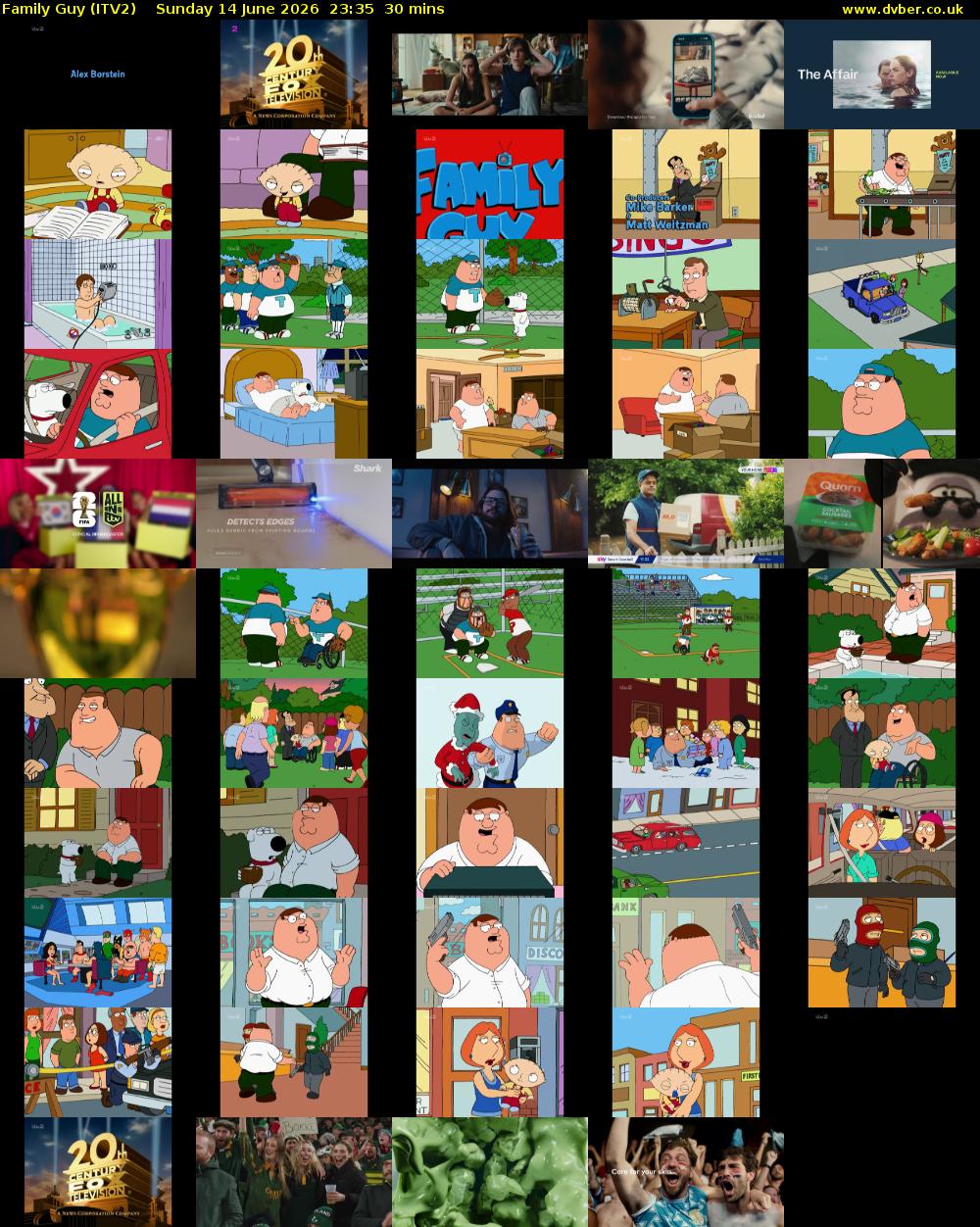 Family Guy (ITV2) Sunday 14 June 2026 23:35 - 00:05