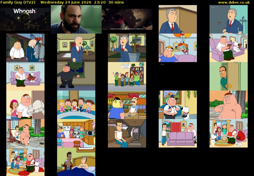 Family Guy (ITV2) Wednesday 24 June 2026 23:20 - 23:50