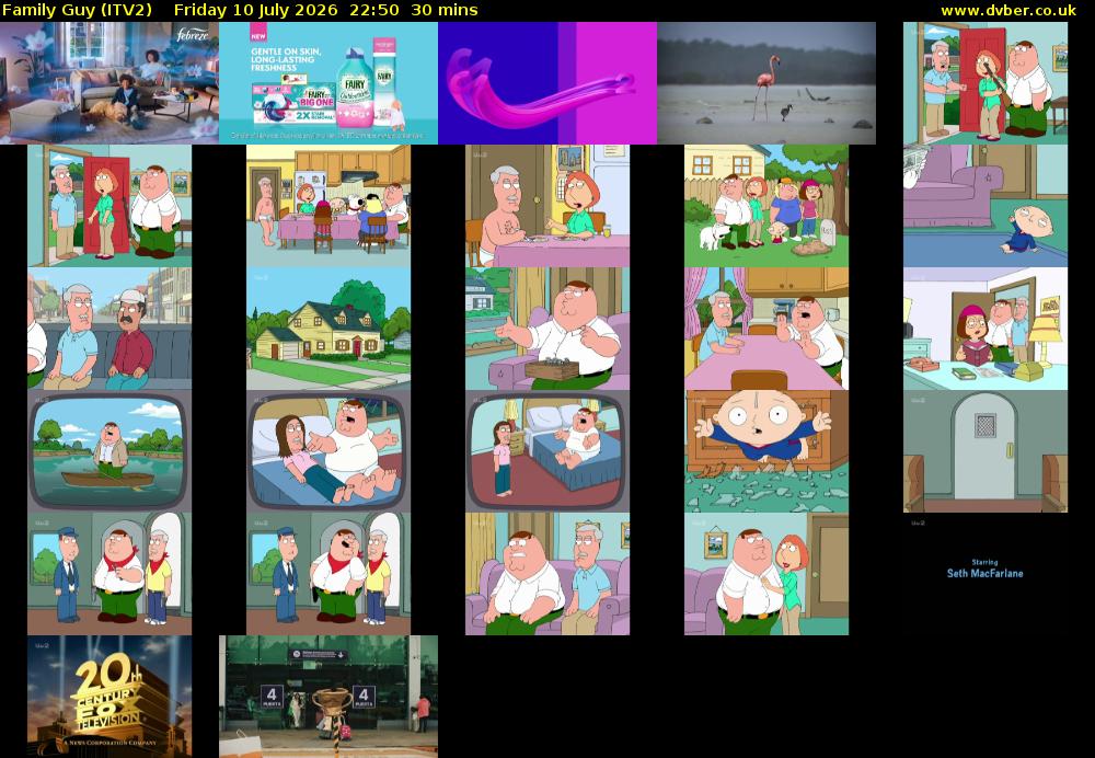 Family Guy (ITV2) Friday 10 July 2026 22:50 - 23:20
