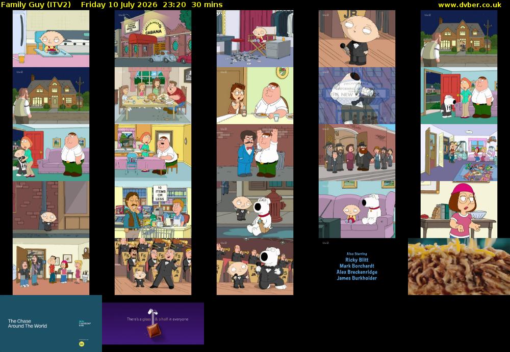 Family Guy (ITV2) Friday 10 July 2026 23:20 - 23:50