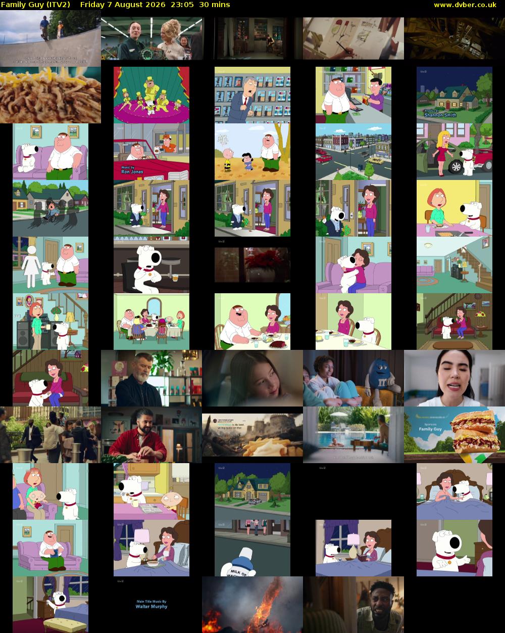 Family Guy (ITV2) Friday 7 August 2026 23:05 - 23:35