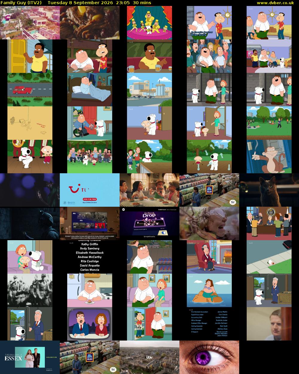 Family Guy (ITV2) Tuesday 8 September 2026 23:05 - 23:35