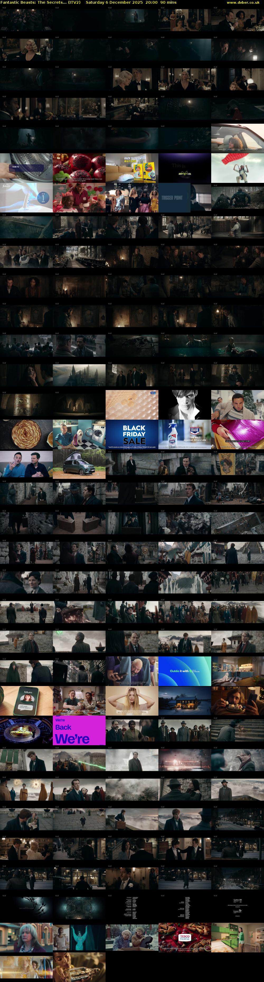 Fantastic Beasts: The Secrets... (ITV2) Saturday 6 December 2025 20:00 - 21:30