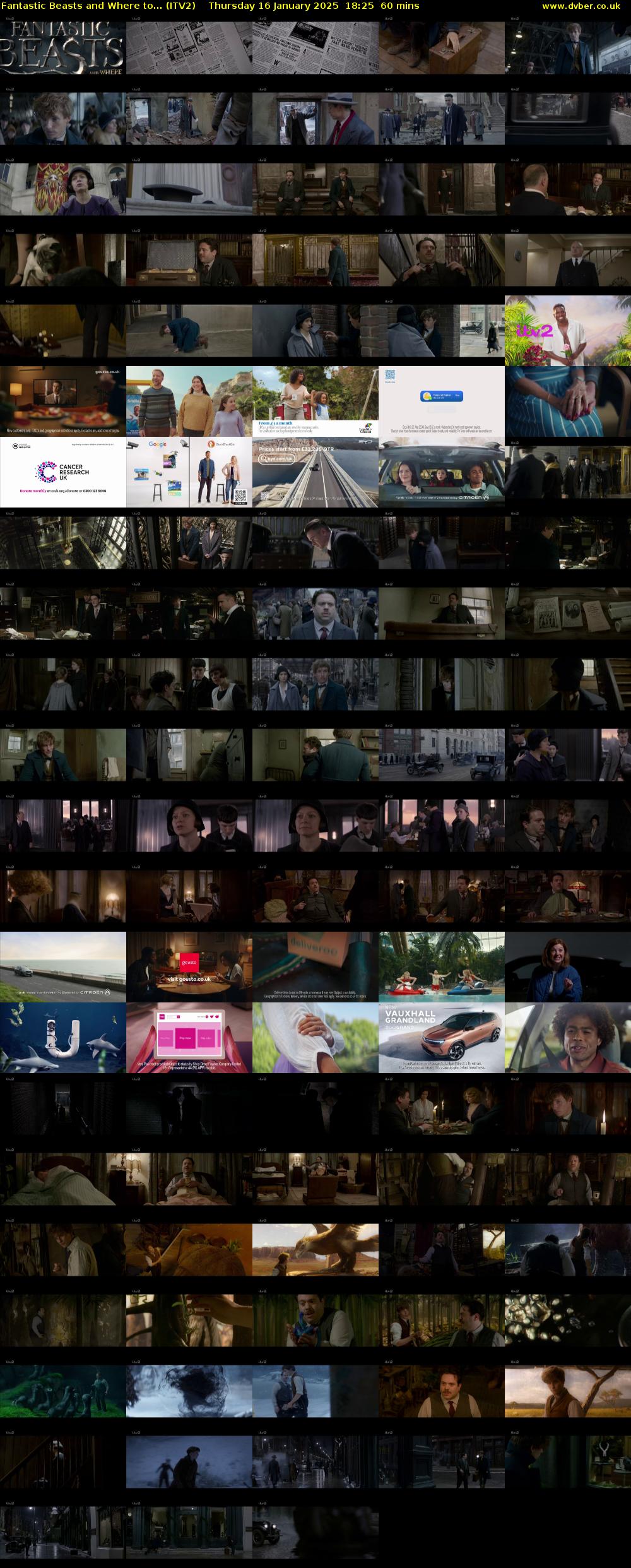 Fantastic Beasts and Where to... (ITV2) Thursday 16 January 2025 18:25 - 19:25