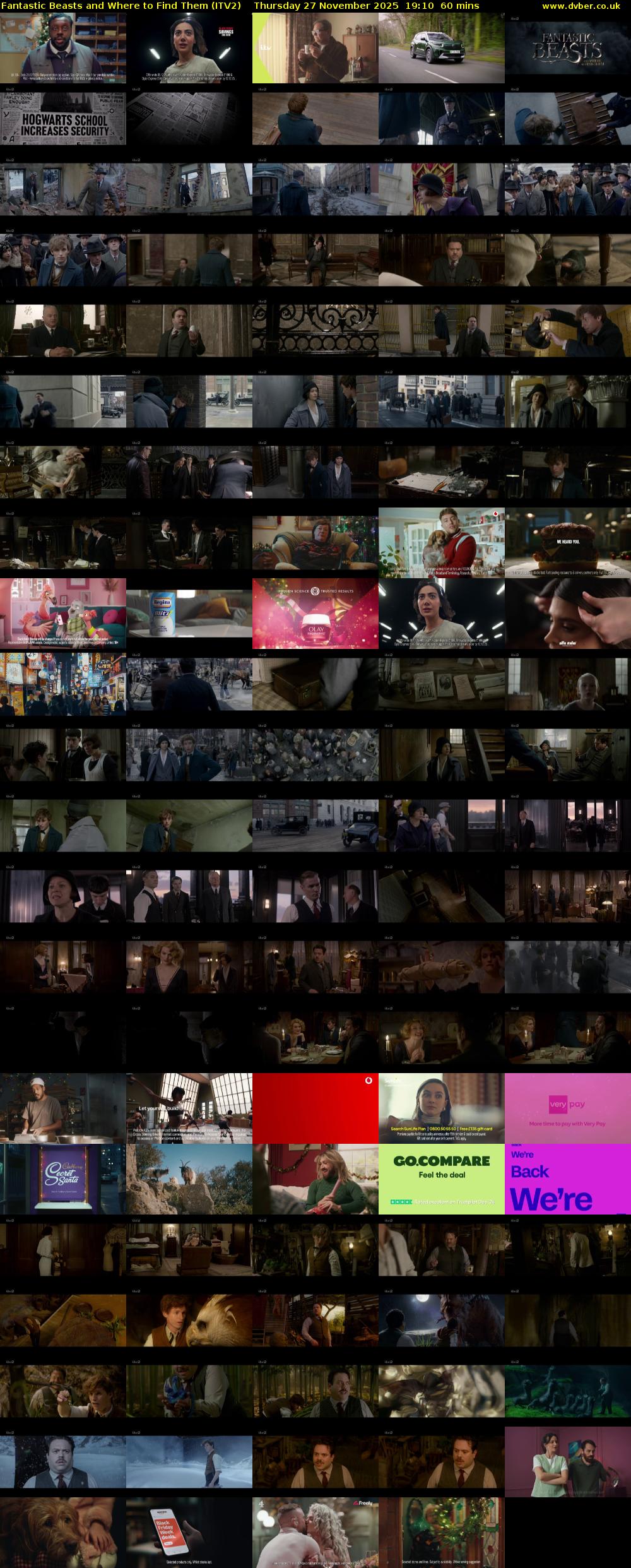 Fantastic Beasts and Where to Find Them (ITV2) Thursday 27 November 2025 19:10 - 20:10