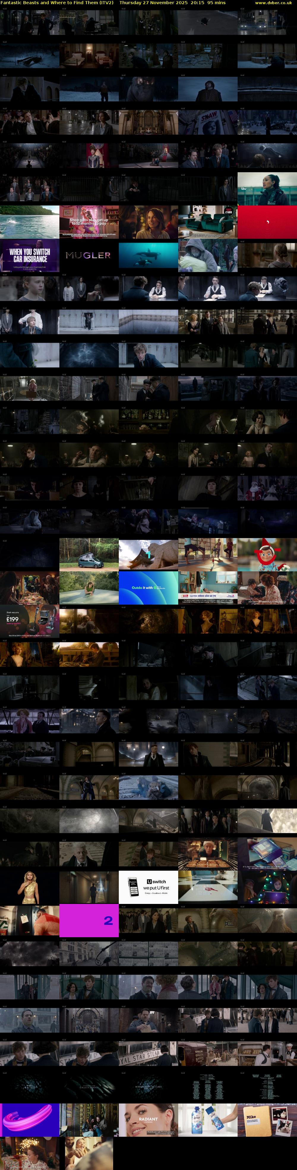 Fantastic Beasts and Where to Find Them (ITV2) Thursday 27 November 2025 20:15 - 21:50