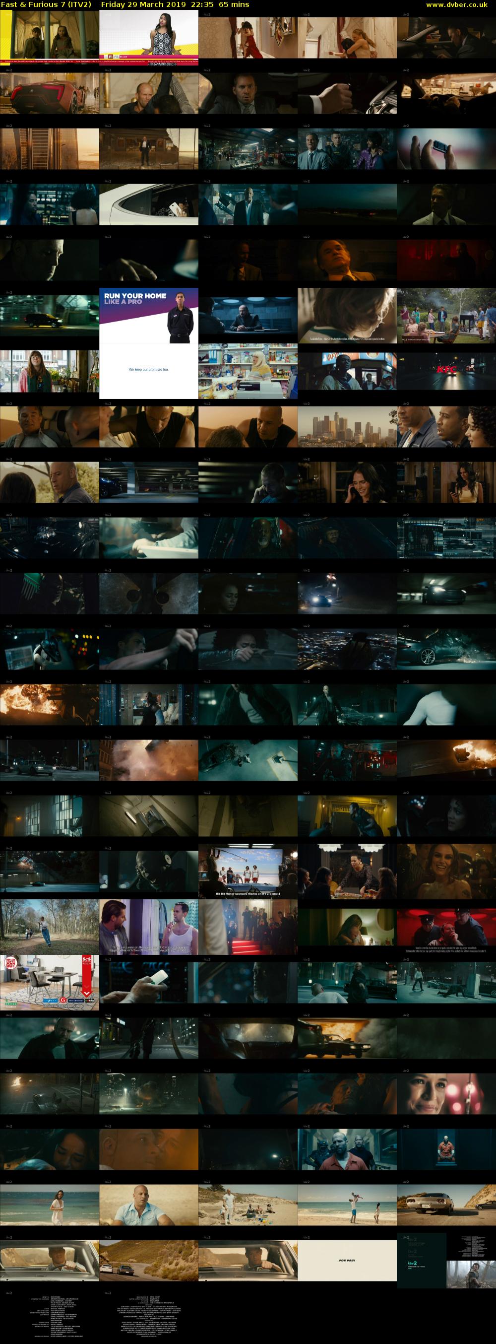 Fast & Furious 7 (ITV2) Friday 29 March 2019 22:35 - 23:40