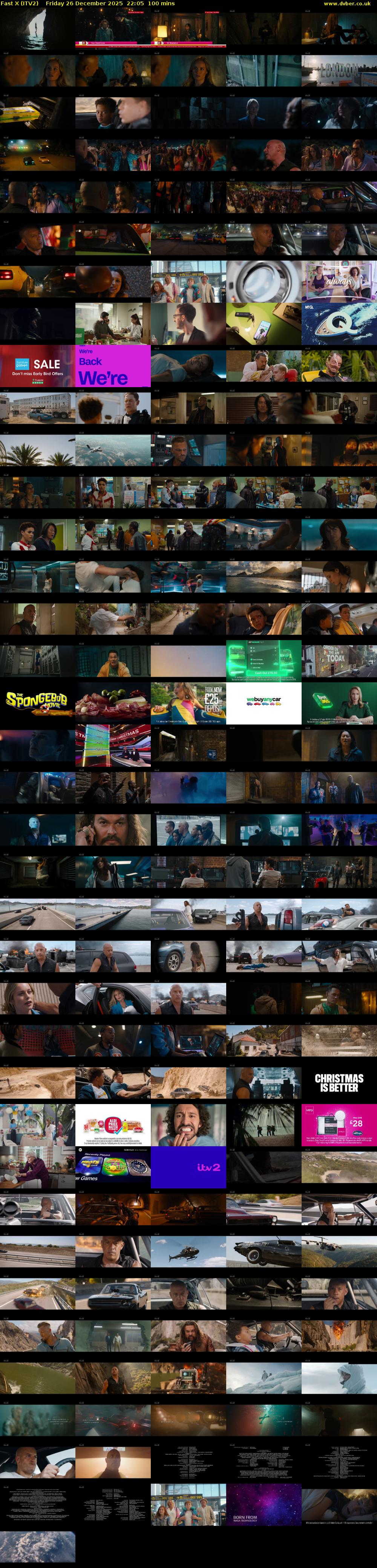 Fast X (ITV2) Friday 26 December 2025 22:05 - 23:45
