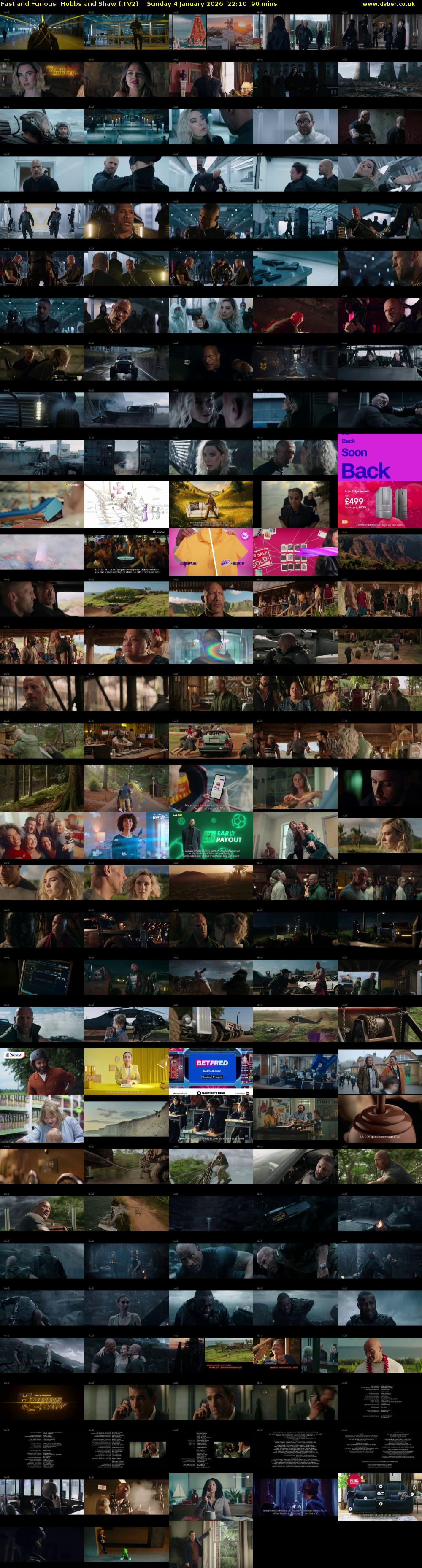 Fast and Furious: Hobbs and Shaw (ITV2) Sunday 4 January 2026 22:10 - 23:40