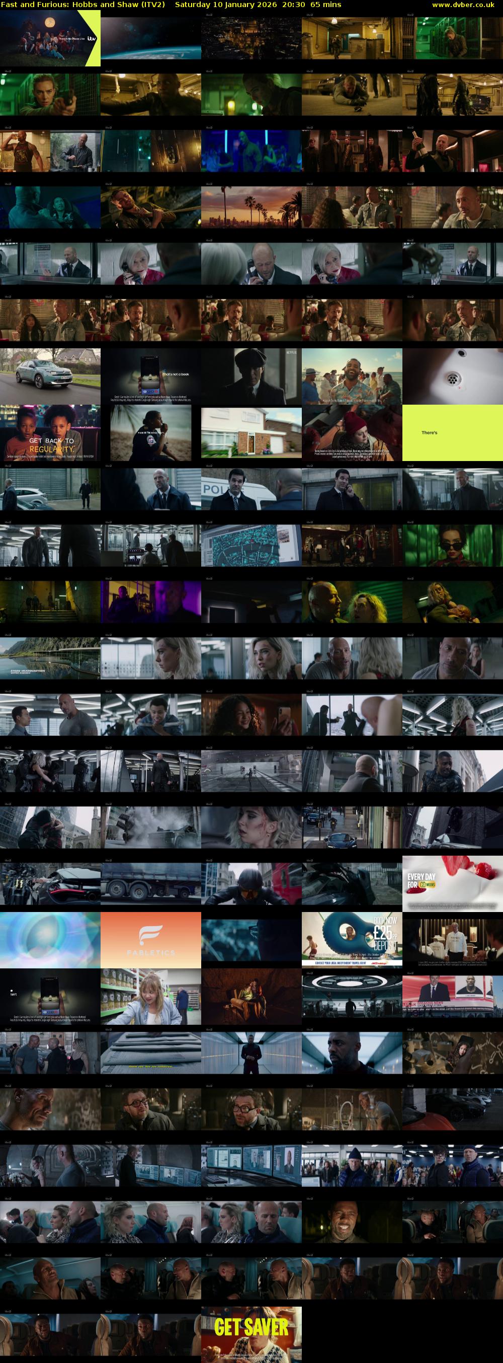 Fast and Furious: Hobbs and Shaw (ITV2) Saturday 10 January 2026 20:30 - 21:35