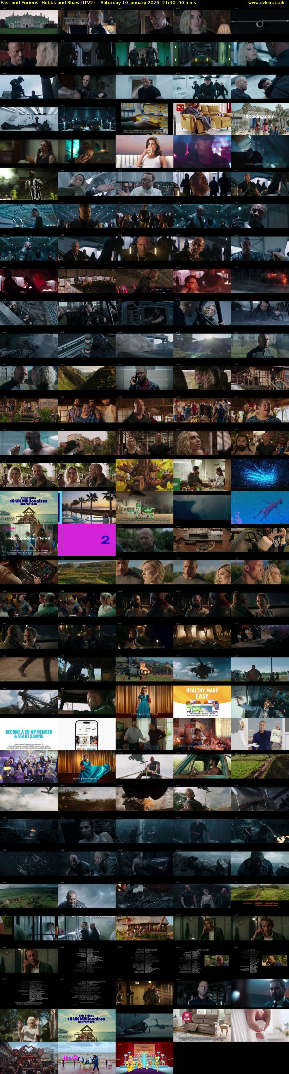 Fast and Furious: Hobbs and Shaw (ITV2) Saturday 10 January 2026 21:40 - 23:10