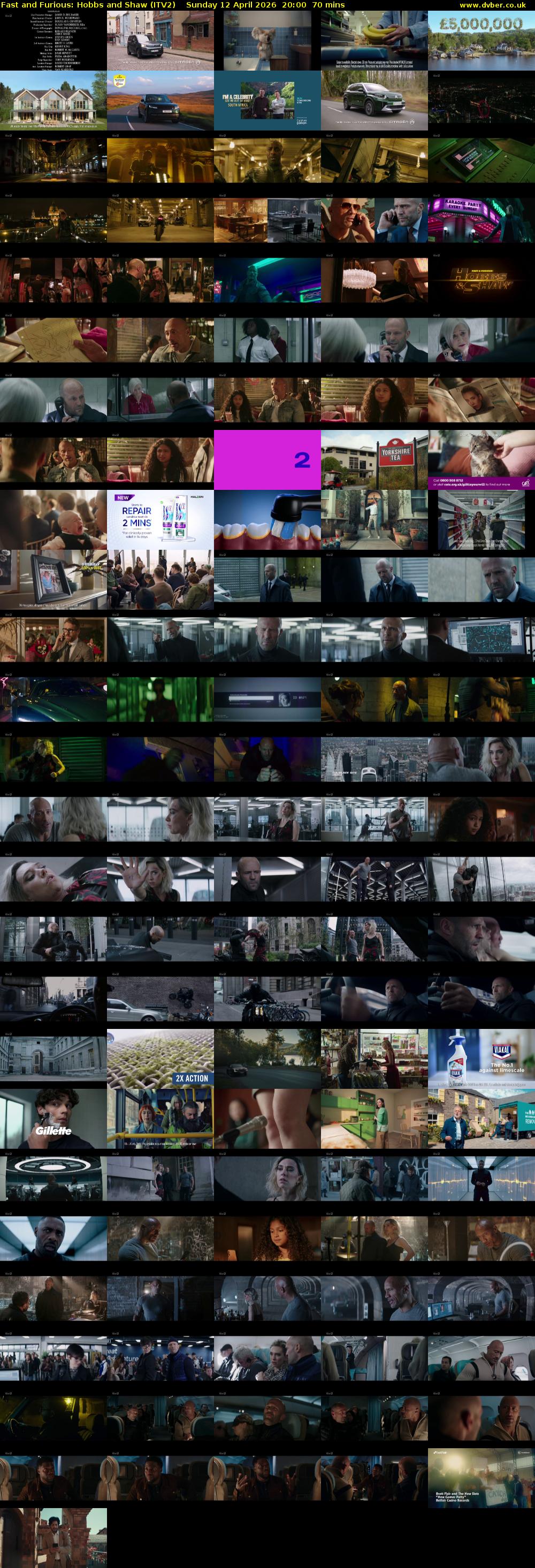 Fast and Furious: Hobbs and Shaw (ITV2) Sunday 12 April 2026 20:00 - 21:10