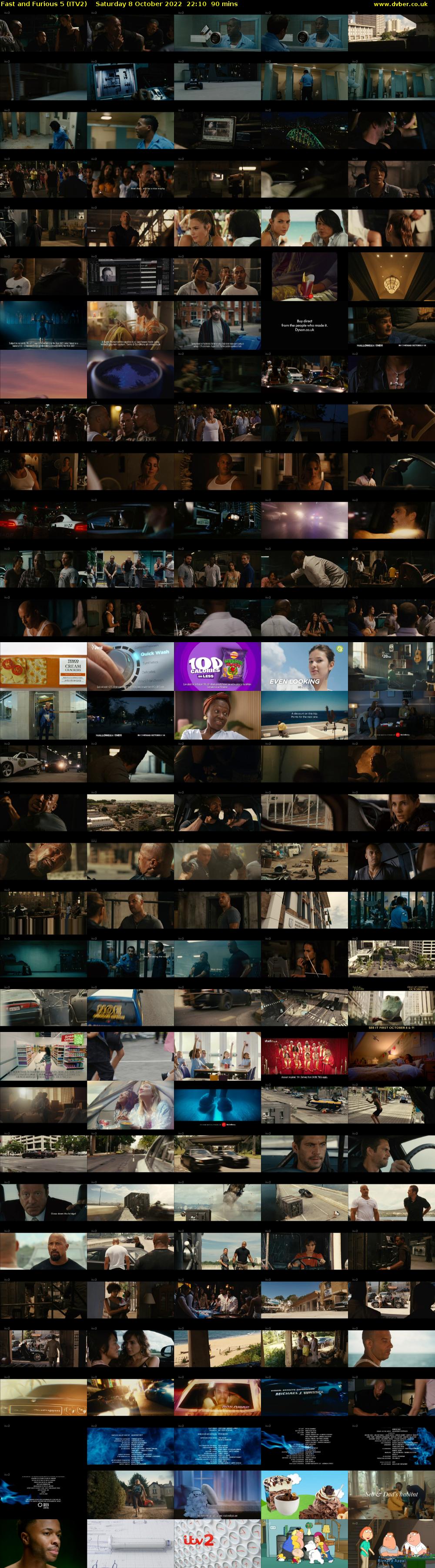 Fast and Furious 5 (ITV2) Saturday 8 October 2022 22:10 - 23:40