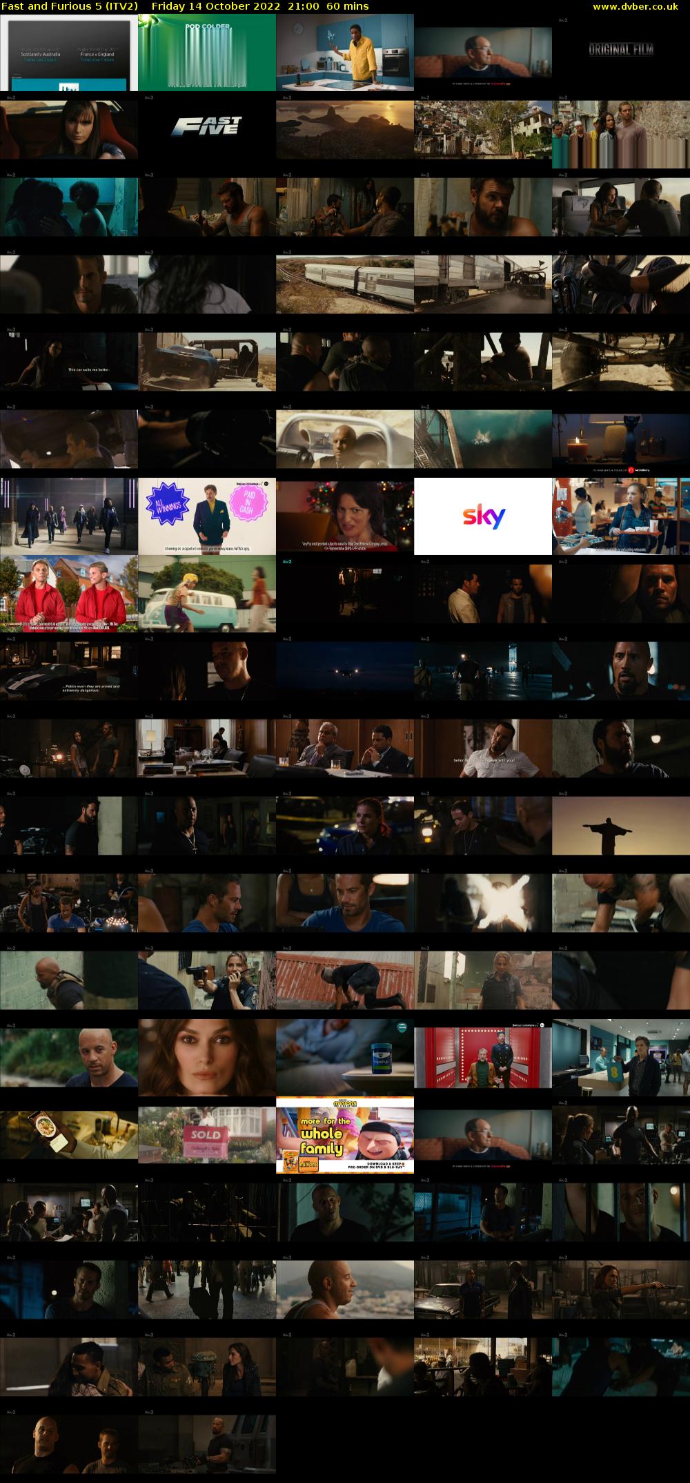 Fast and Furious 5 (ITV2) Friday 14 October 2022 21:00 - 22:00