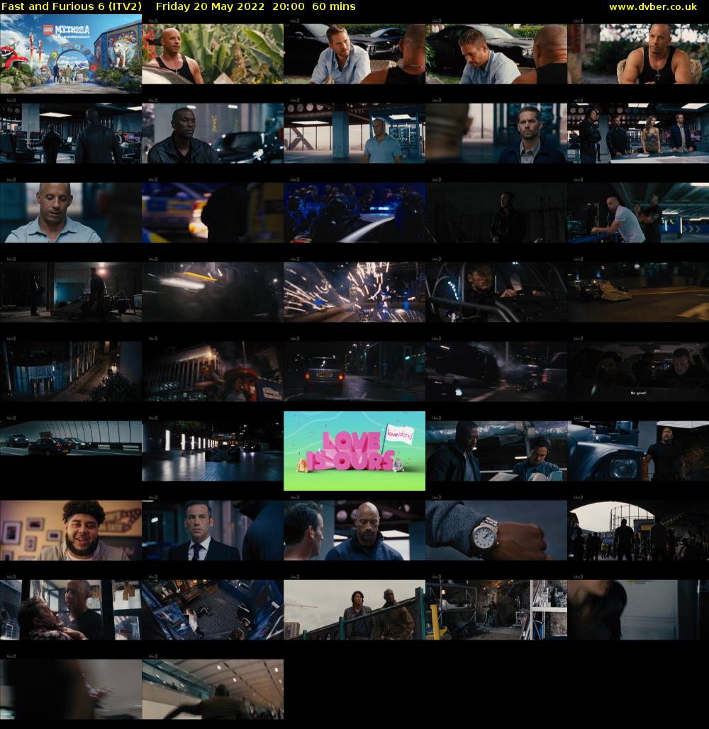 Fast and Furious 6 (ITV2) Friday 20 May 2022 20:00 - 21:00