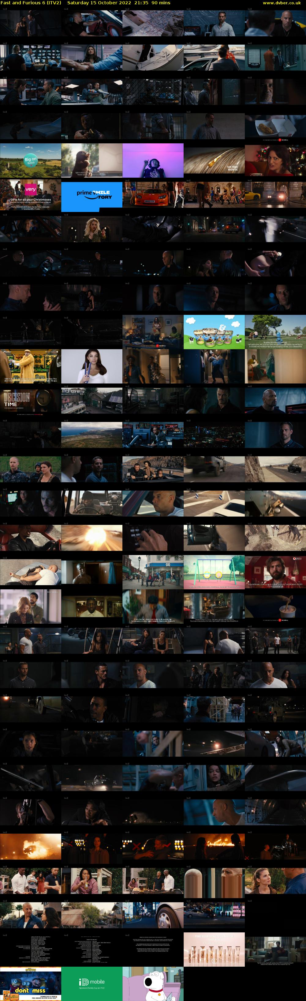 Fast and Furious 6 (ITV2) Saturday 15 October 2022 21:35 - 23:05