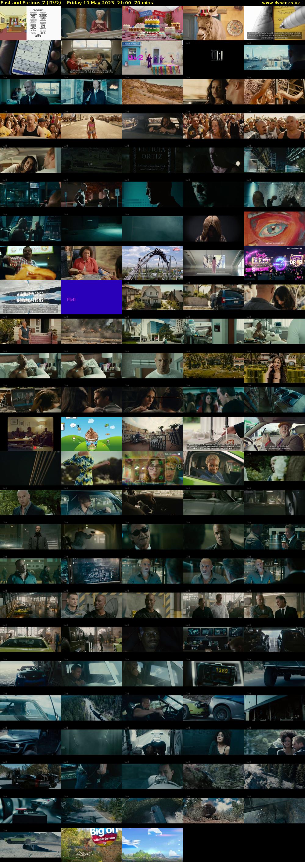 Fast and Furious 7 (ITV2) Friday 19 May 2023 21:00 - 22:10