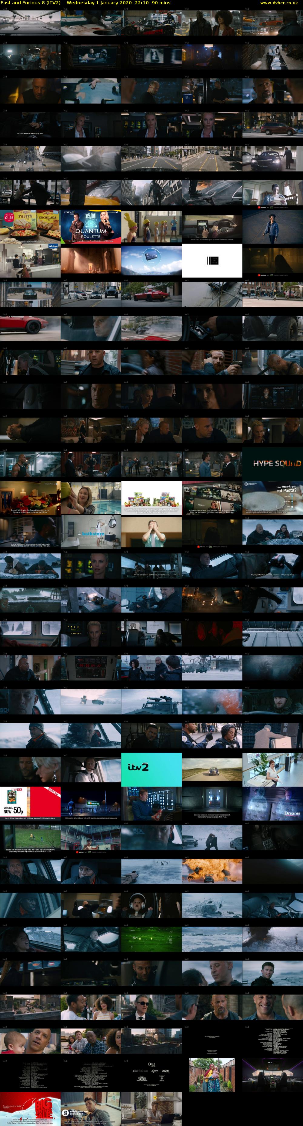 Fast and Furious 8 (ITV2) Wednesday 1 January 2020 22:10 - 23:40