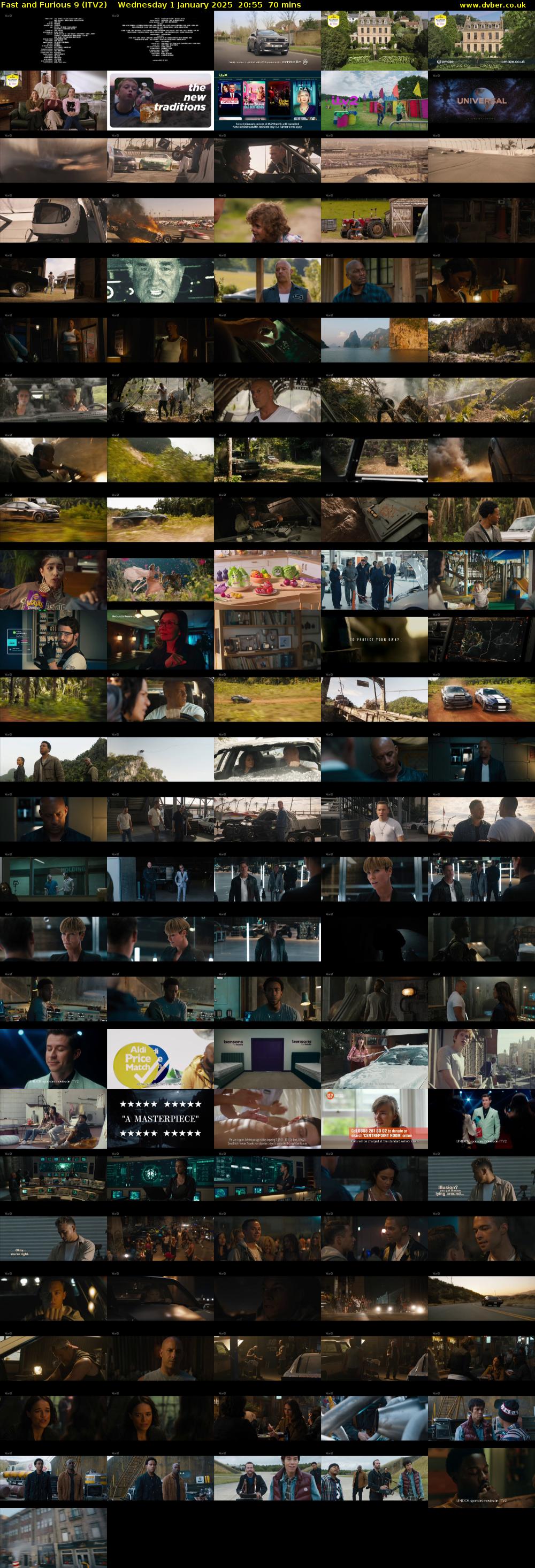 Fast and Furious 9 (ITV2) Wednesday 1 January 2025 20:55 - 22:05