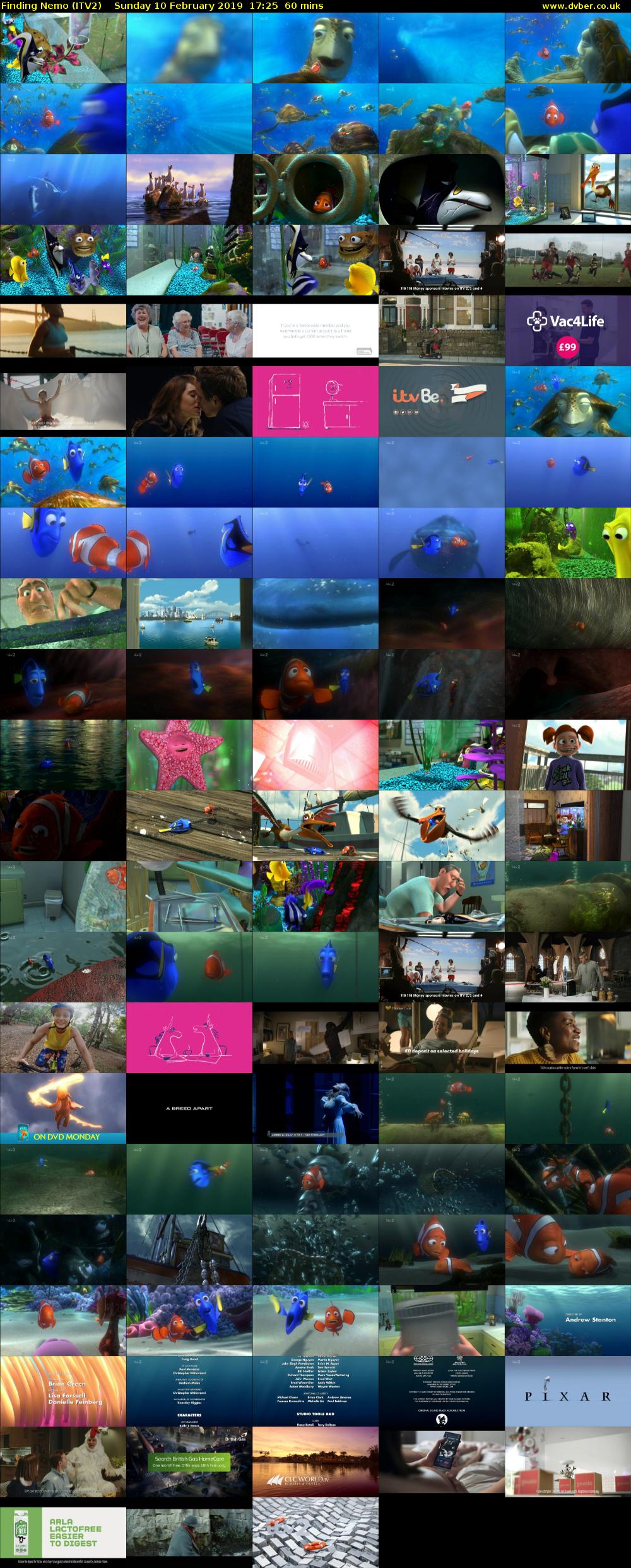 Finding Nemo (ITV2) Sunday 10 February 2019 17:25 - 18:25