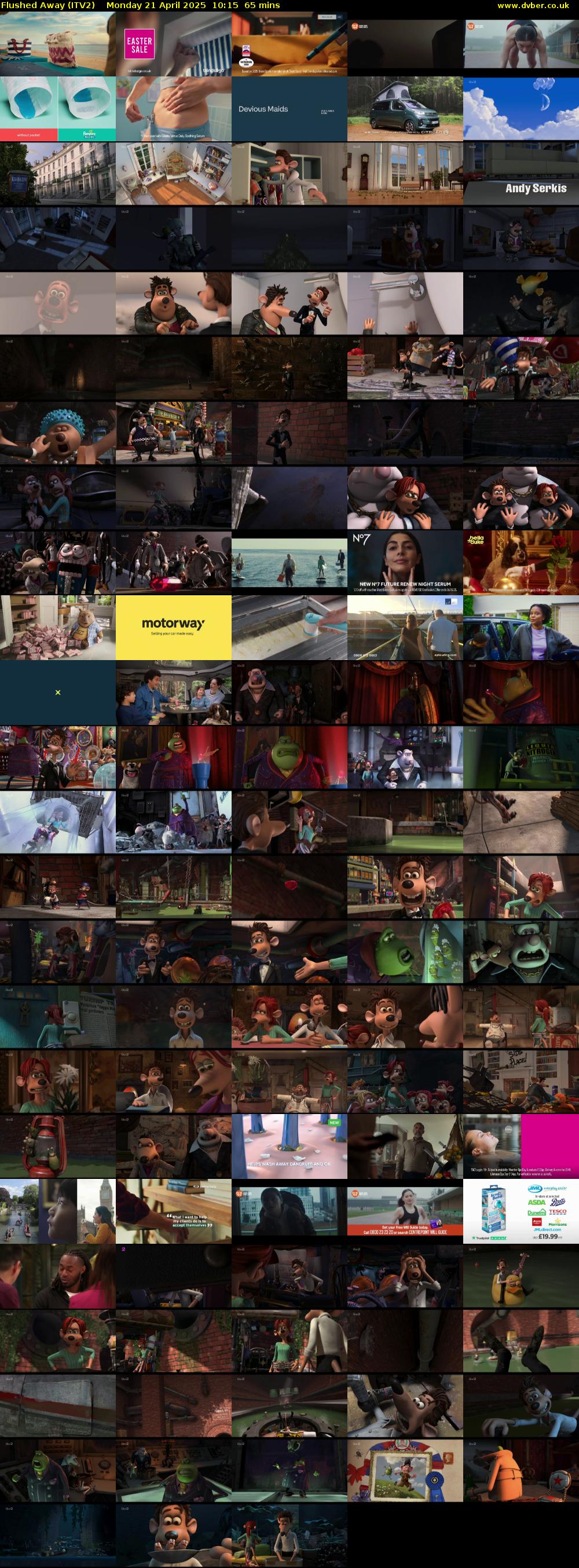 Flushed Away (ITV2) Monday 21 April 2025 10:15 - 11:20