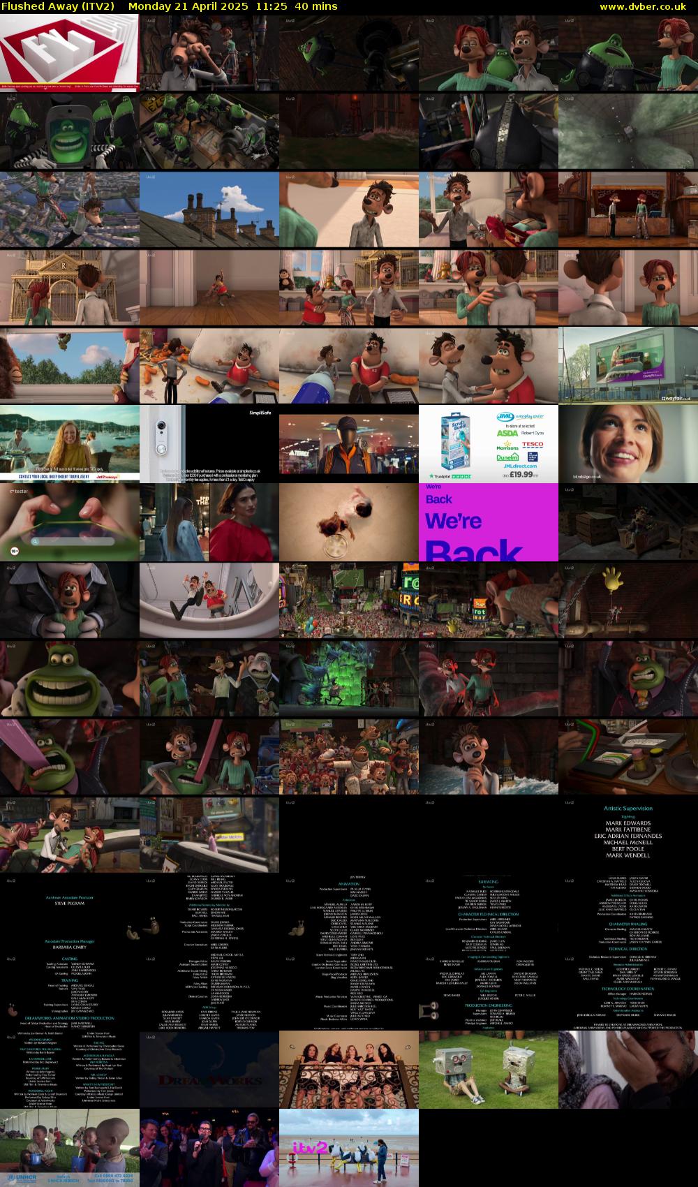 Flushed Away (ITV2) Monday 21 April 2025 11:25 - 12:05