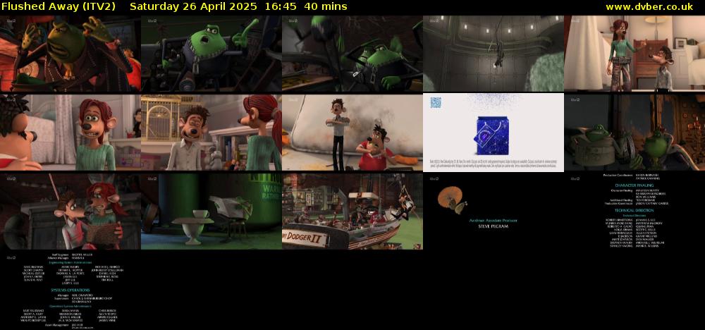 Flushed Away (ITV2) Saturday 26 April 2025 16:45 - 17:25