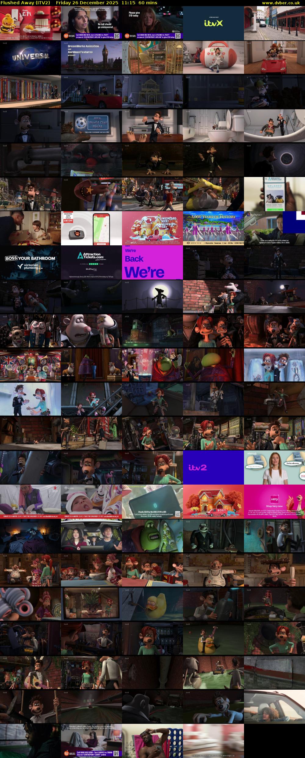 Flushed Away (ITV2) Friday 26 December 2025 11:15 - 12:15