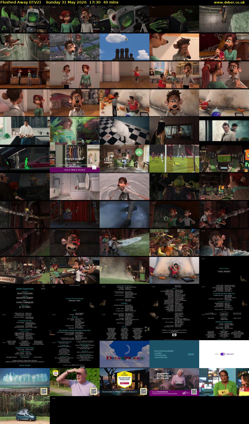 Flushed Away (ITV2) Sunday 31 May 2026 17:30 - 18:10
