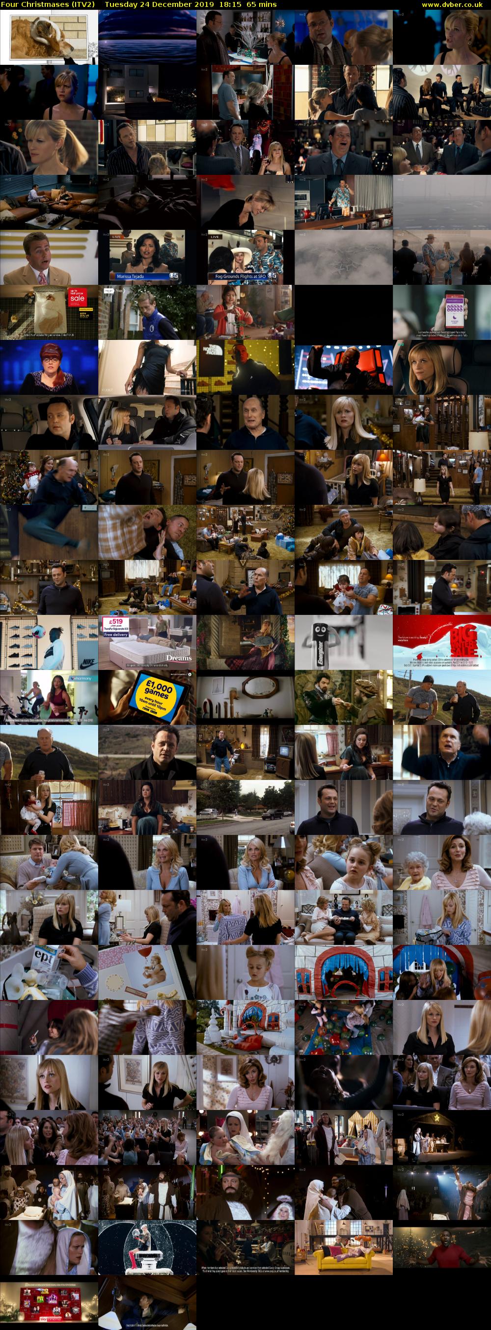 Four Christmases (ITV2) Tuesday 24 December 2019 18:15 - 19:20
