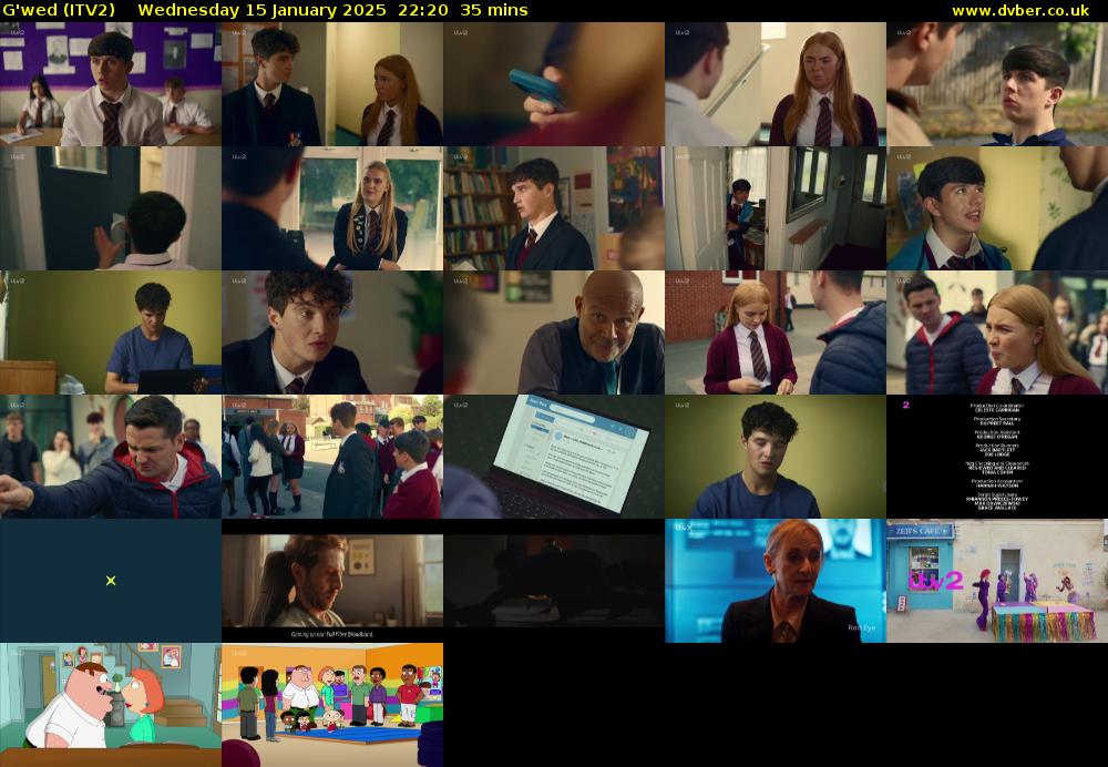 G'wed (ITV2) Wednesday 15 January 2025 22:20 - 22:55