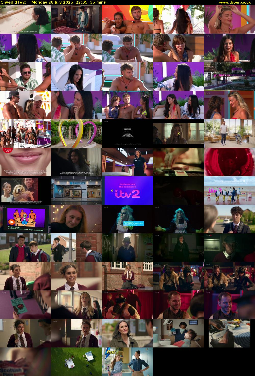 G'wed (ITV2) Monday 28 July 2025 22:05 - 22:40