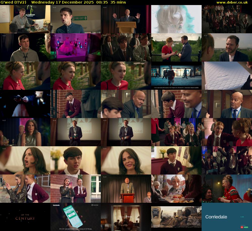 G'wed (ITV2) Wednesday 17 December 2025 00:35 - 01:10