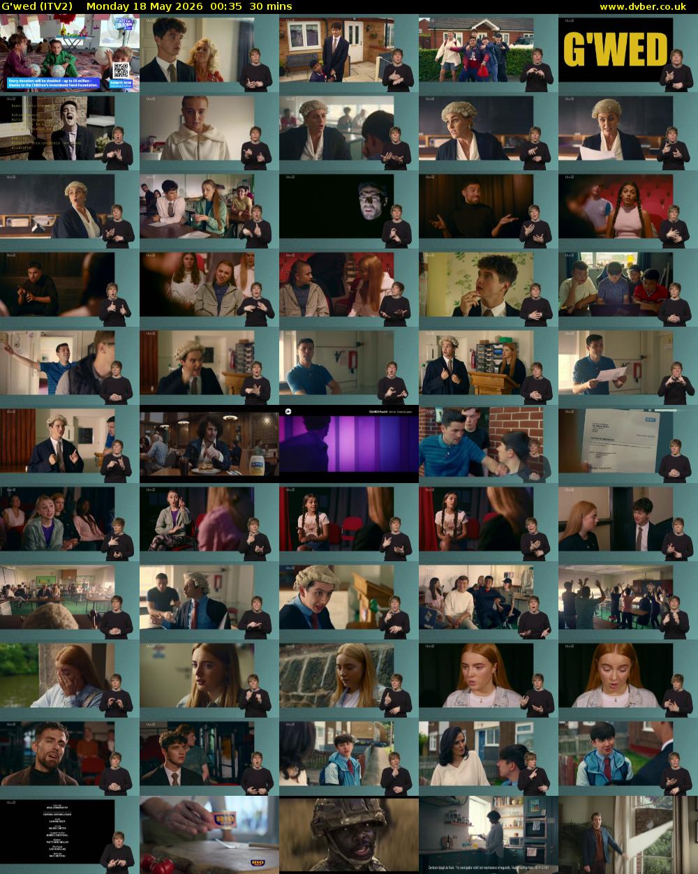 G'wed (ITV2) Monday 18 May 2026 00:35 - 01:05