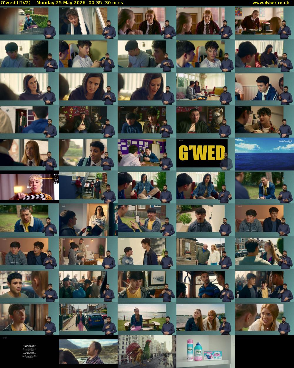 G'wed (ITV2) Monday 25 May 2026 00:35 - 01:05