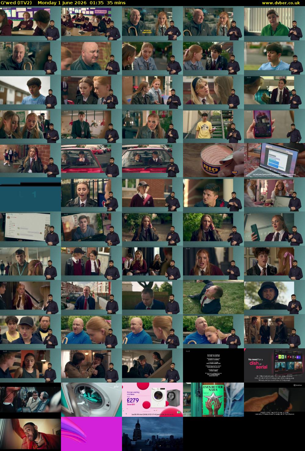 G'wed (ITV2) Monday 1 June 2026 01:35 - 02:10