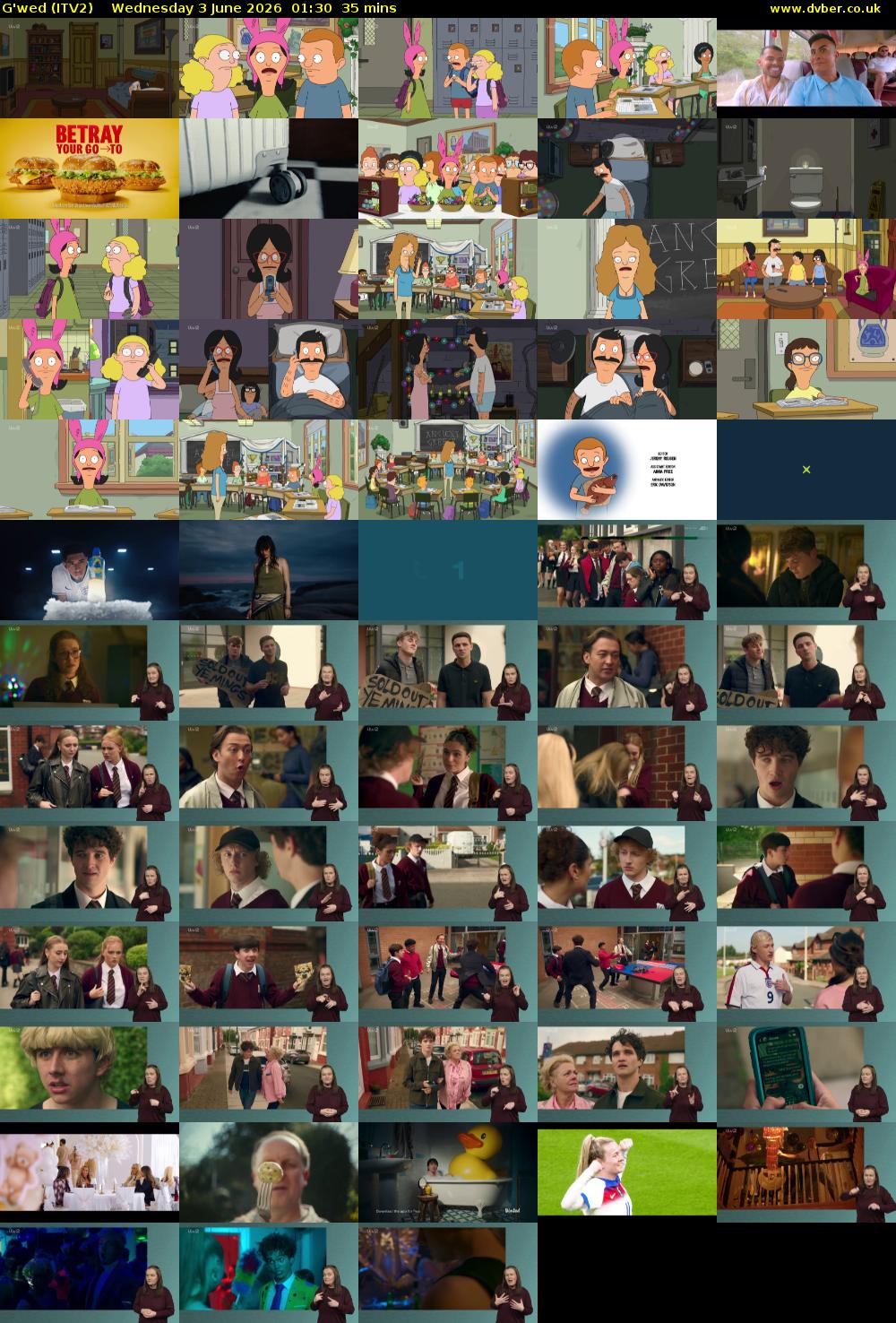 G'wed (ITV2) Wednesday 3 June 2026 01:30 - 02:05