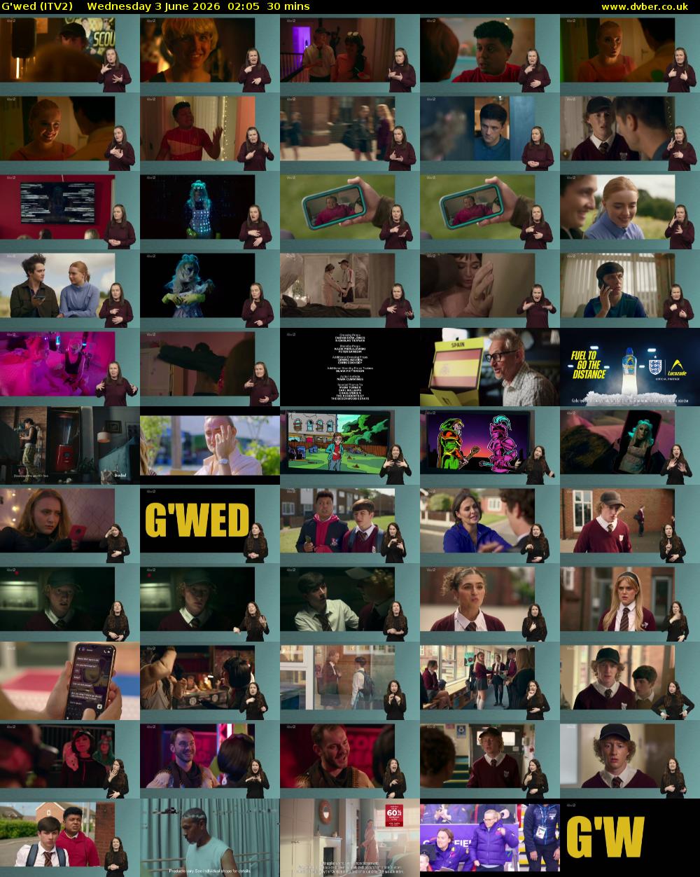 G'wed (ITV2) Wednesday 3 June 2026 02:05 - 02:35
