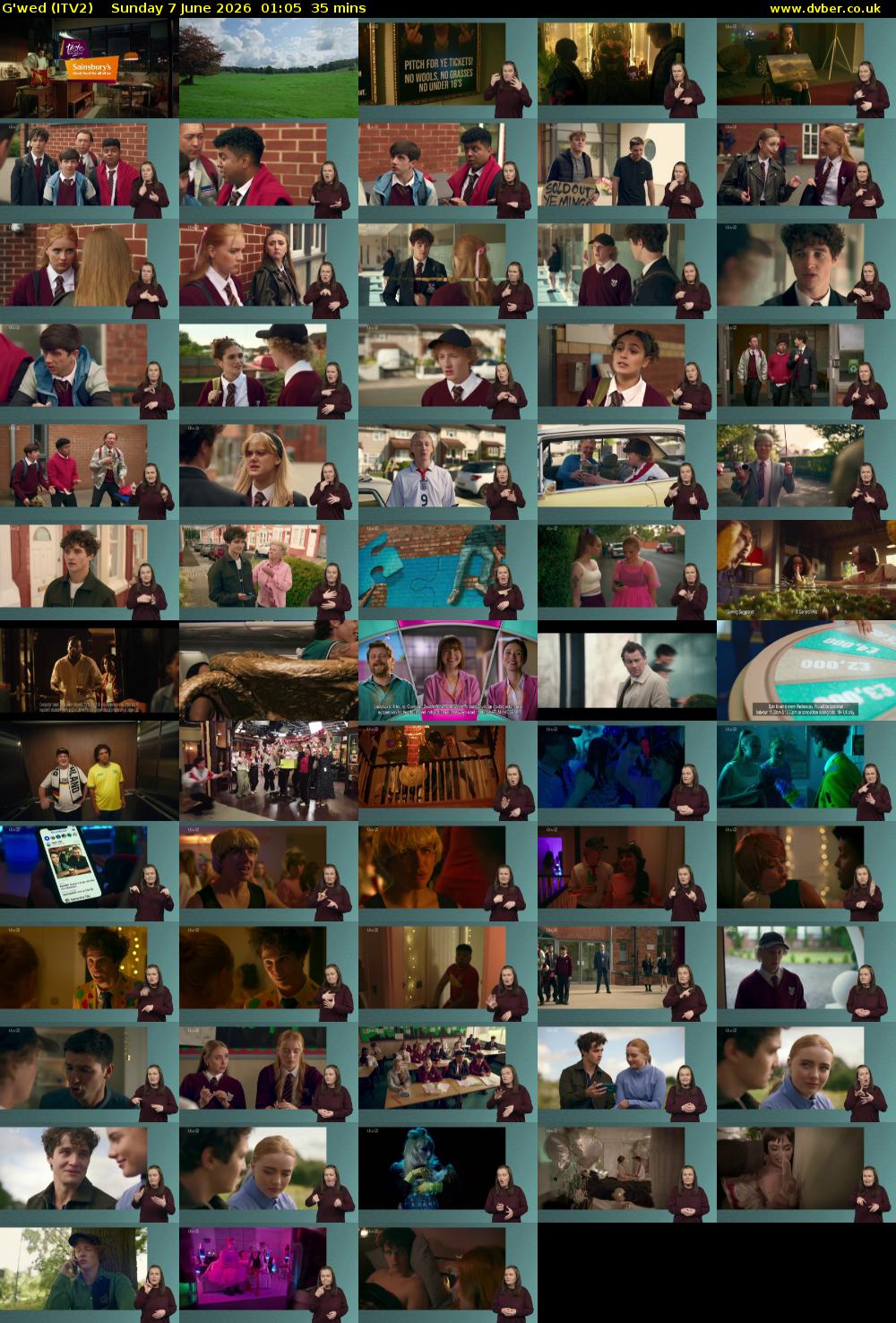G'wed (ITV2) Sunday 7 June 2026 01:05 - 01:40
