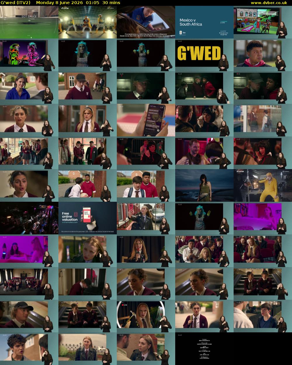 G'wed (ITV2) Monday 8 June 2026 01:05 - 01:35