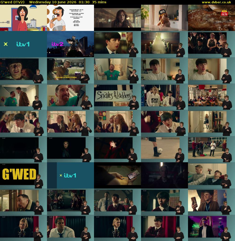 G'wed (ITV2) Wednesday 10 June 2026 01:30 - 02:05